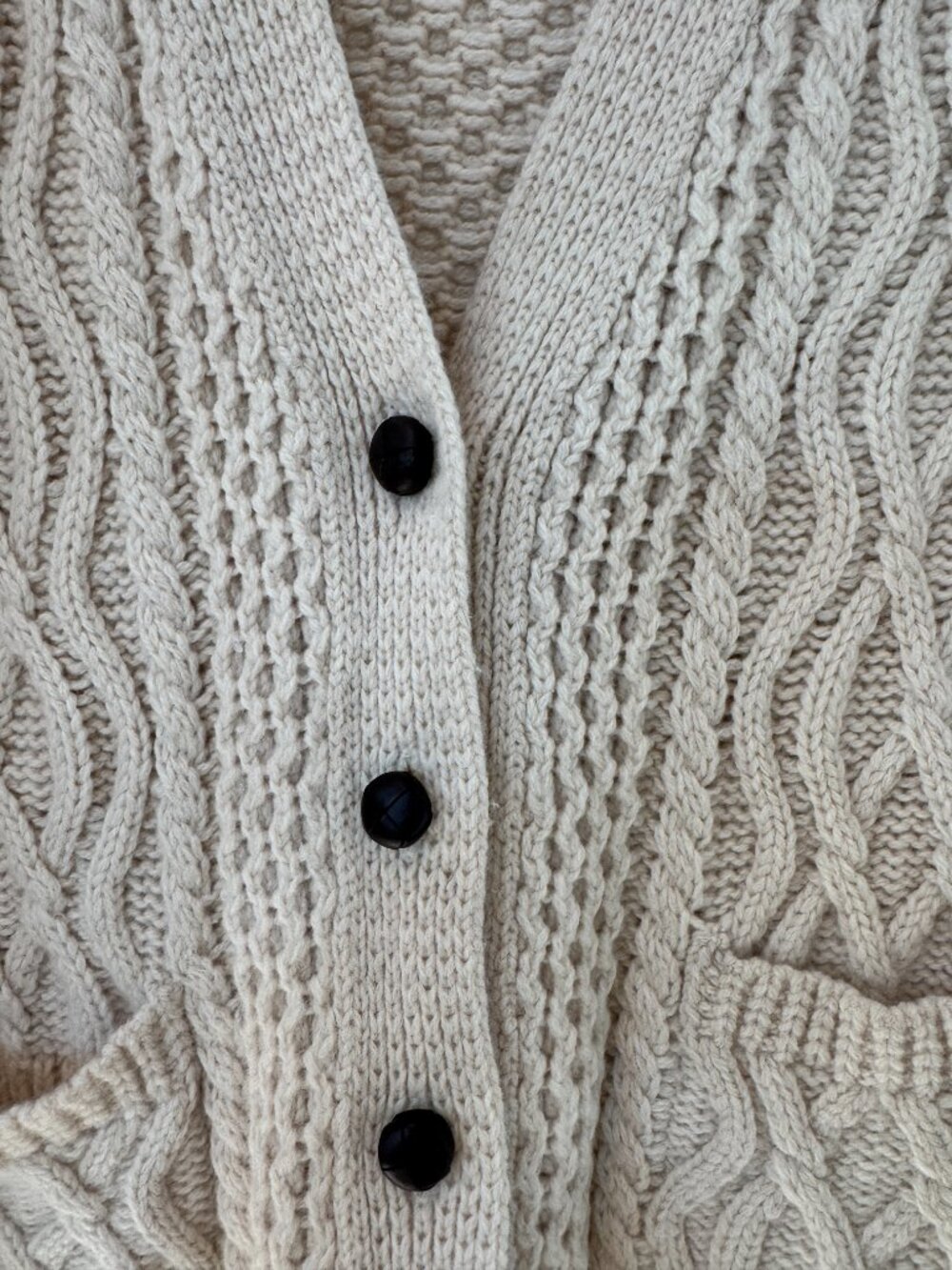 RE/DONE 50s Fisherman Cardigan Ivory Size Small - Picture 6 of 14